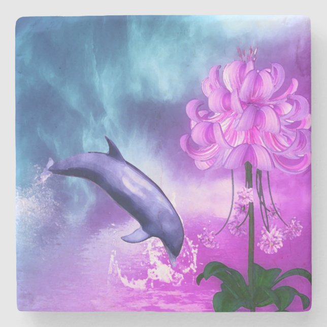 Fantasy Dolphin Stone Coaster (Front)
