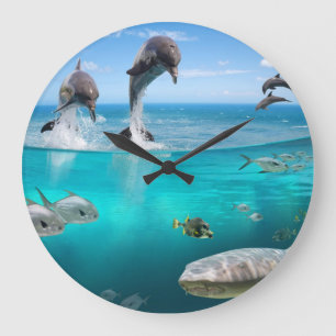 Fantasy Dolphins Wall Clock