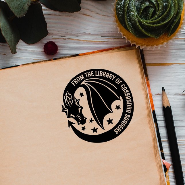 Fantasy Dragon Among Stars From the Library of Self-inking Stamp (Creator Uploaded)