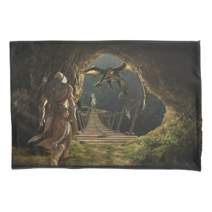 Fantasy Dragon and Dragonslayer pillowcase