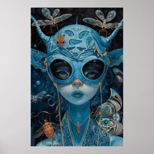 Fantasy Dragon Art Poster | Mythical Creature Draw (Front)