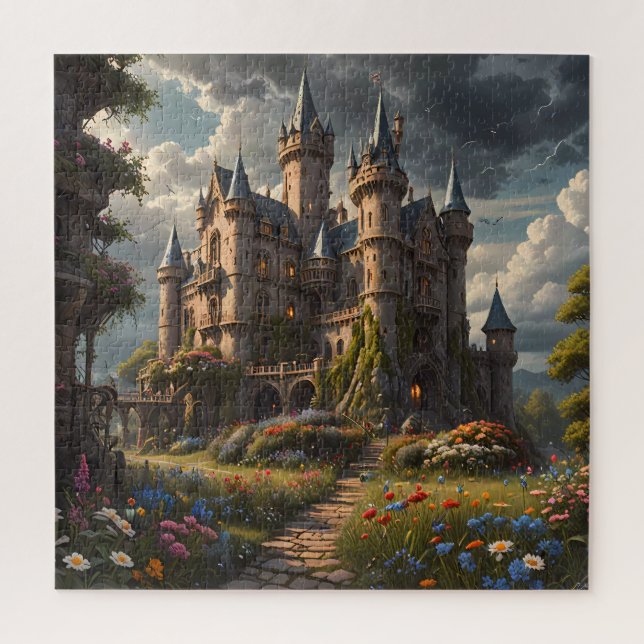 Fantasy Dragon Castle Jigsaw Puzzle (Vertical)