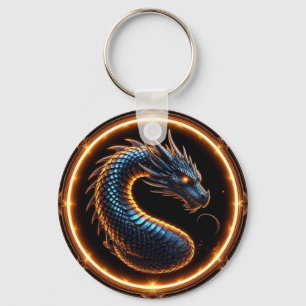 ✨ Fantasy Dragon Crest Ring Frame Emblem ✨ Key Ring