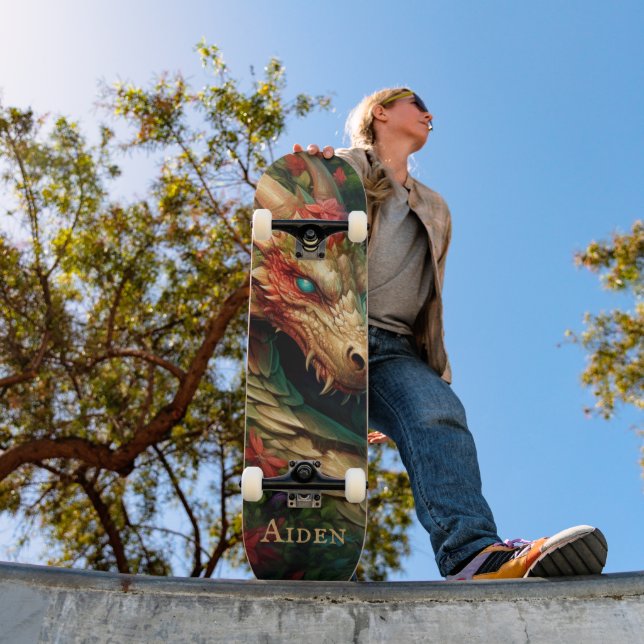 Fantasy Dragon Custom Name Skateboard (Outdoor 1)