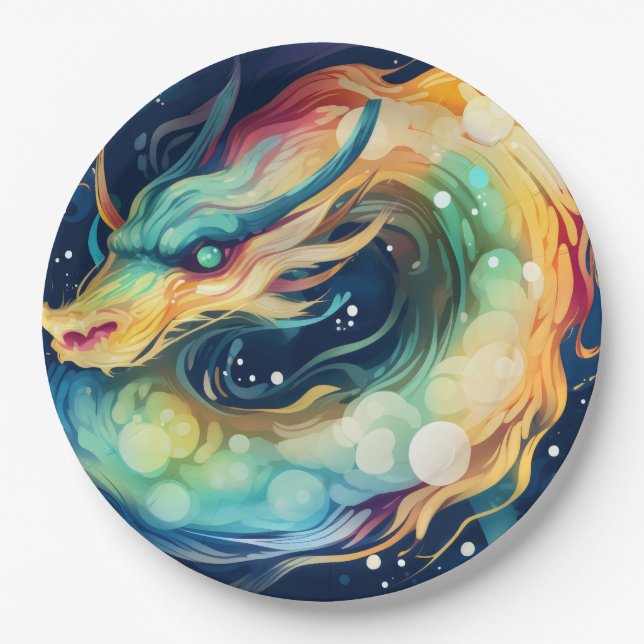 Fantasy Dragon Dream Animal 14 Paper Plate (Front)