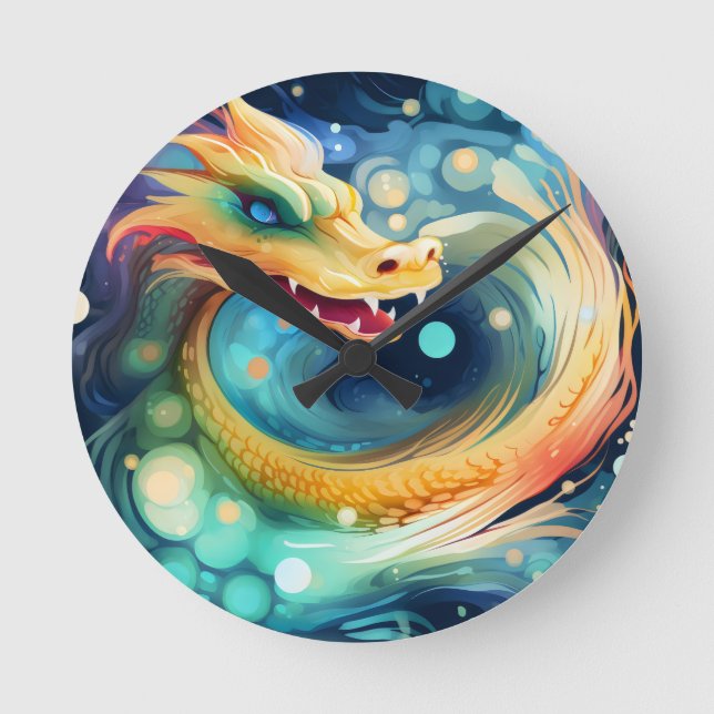 Fantasy Dragon Dream Animal 1 Round Clock (Front)