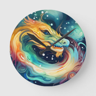 Fantasy Dragon Dream Animal 3 Round Clock