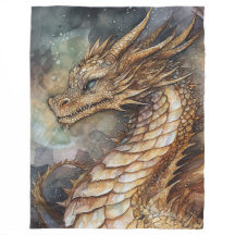 Fantasy dragon Fleece Blanket