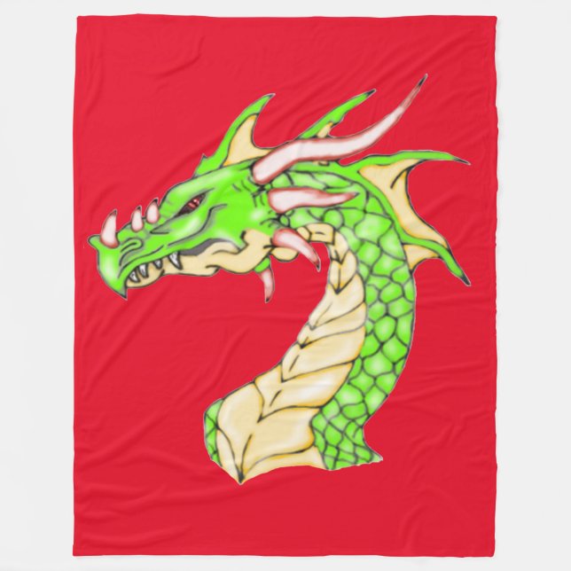 Fantasy Dragon Fleece Blanket (Front)