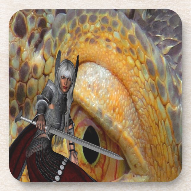Fantasy Dragon Folk Tale Coaster (Front)