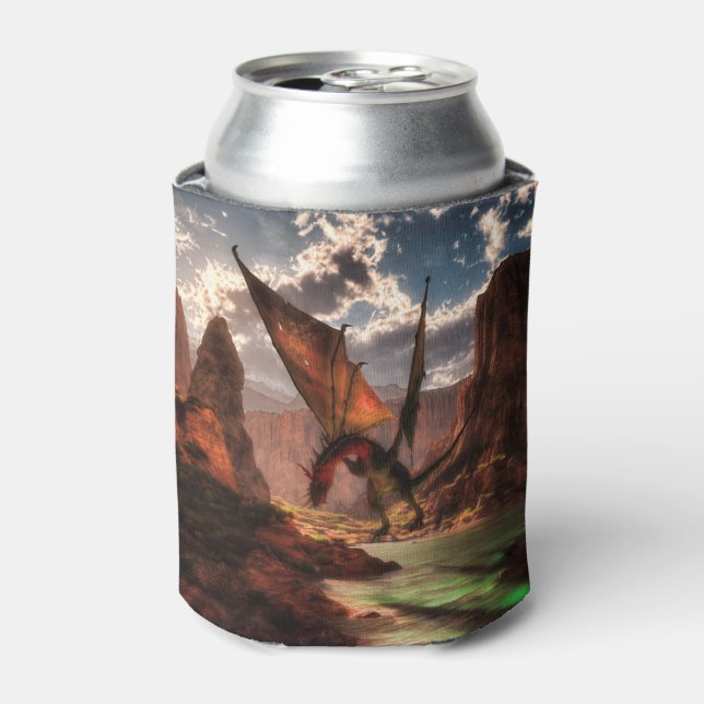 Fantasy dragon in the mountains can cooler (Can Front)