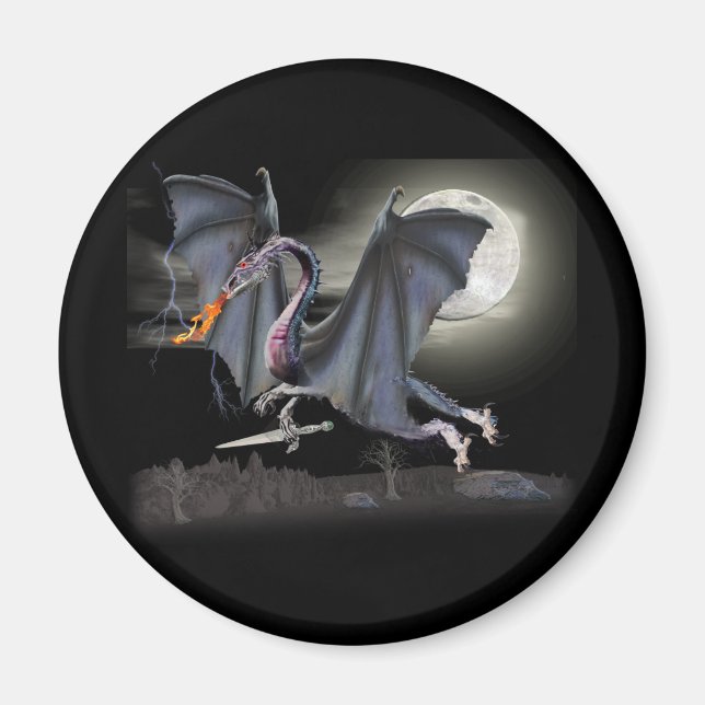 Fantasy dragon magnet (Front)