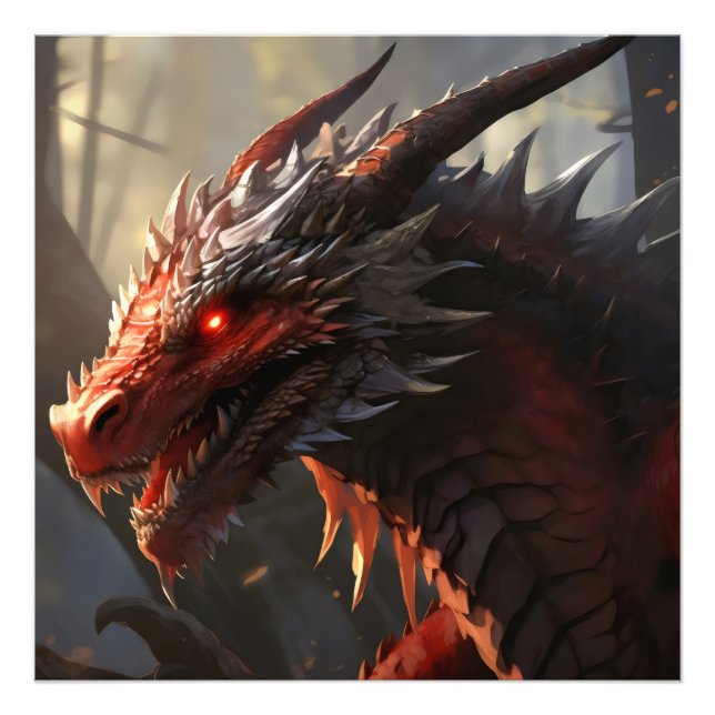 Fantasy Dragon Photo Print (Front)