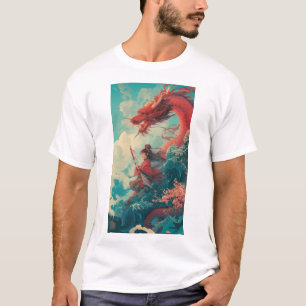 Fantasy Dragon Rider Poster T-Shirt
