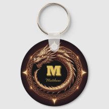 🐉 Fantasy Dragon Ring Frame Custom Initial Badge