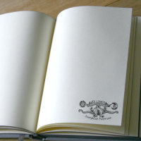 Fantasy Dragon Sun and Moon, Vintage Ex Libris
