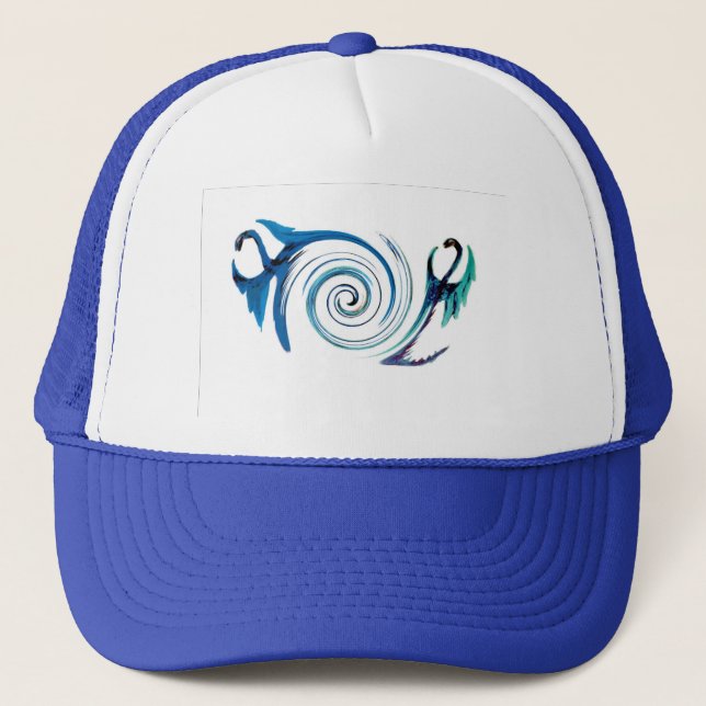 Fantasy Dragon Swirl Trucker Hat (Front)