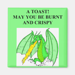 fantasy dragon toast magnet