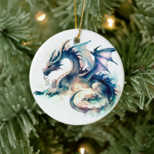 Fantasy dragon tree decor ceramic tree decoration