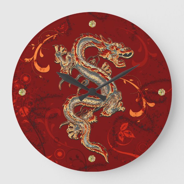 Fantasy Dragon Wall Clock (Front)