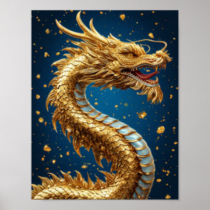 Fantasy Dragon Wall Decor Gold Dragon