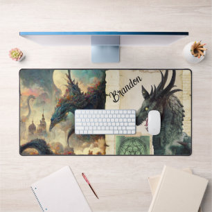 Fantasy Dragons Personalised Desk Mat