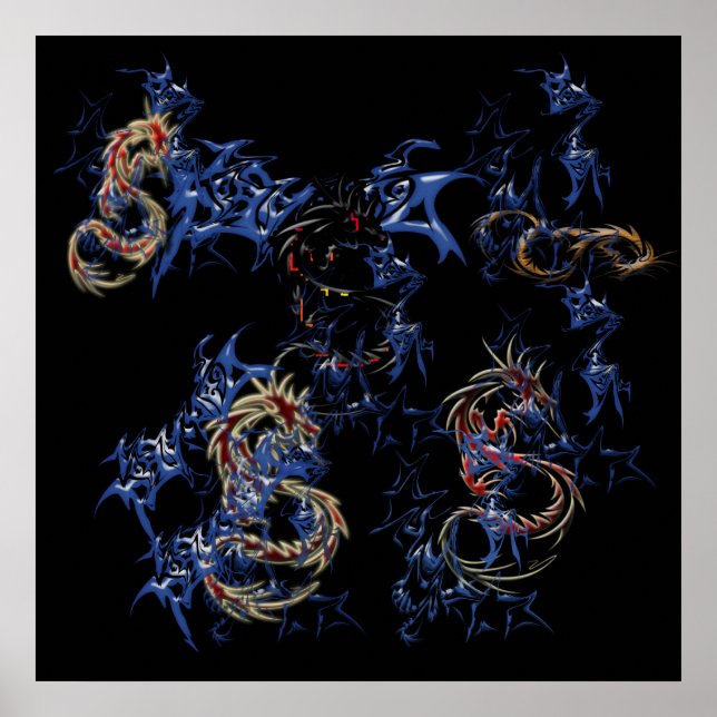 Fantasy dragons poster (Front)