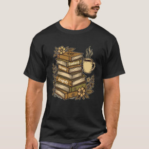 Fantasy Drama Tragedy Subtle Book Lover Floral Fun T-Shirt