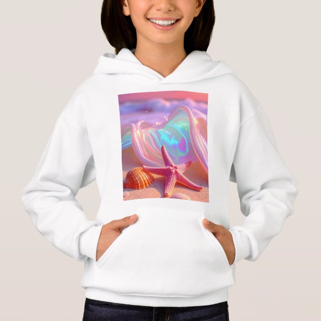 Fantasy Dream Beach With Beautiful Pink Starfish  (Front)