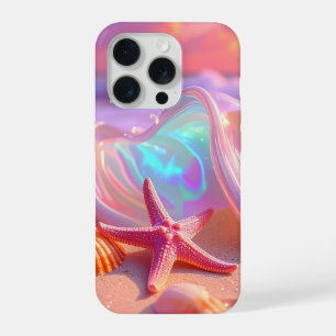Fantasy Dream Beach With Beautiful Pink Starfish iPhone 15 Pro Case