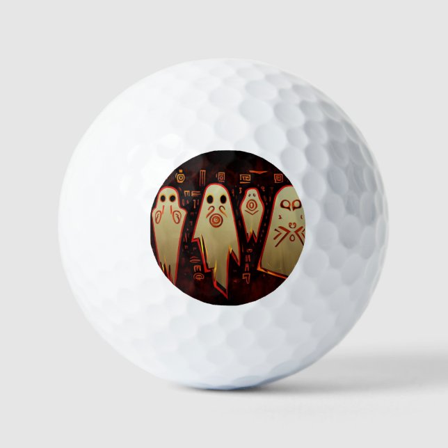 Fantasy Egyptian Ghosts Halloween (1) Golf Balls (Front)