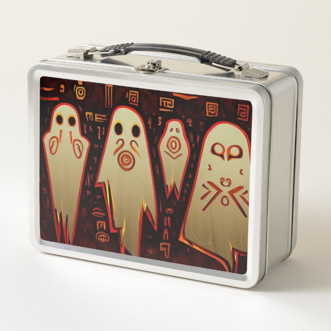 Fantasy Egyptian Ghosts Halloween (1) Metal Lunch Box (Front)