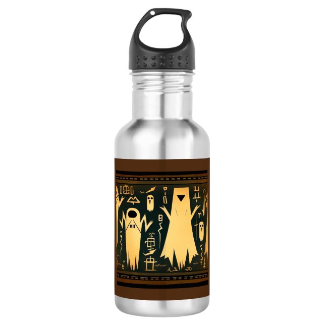 Fantasy Egyptian Ghosts Halloween 3 532 Ml Water Bottle (Front)