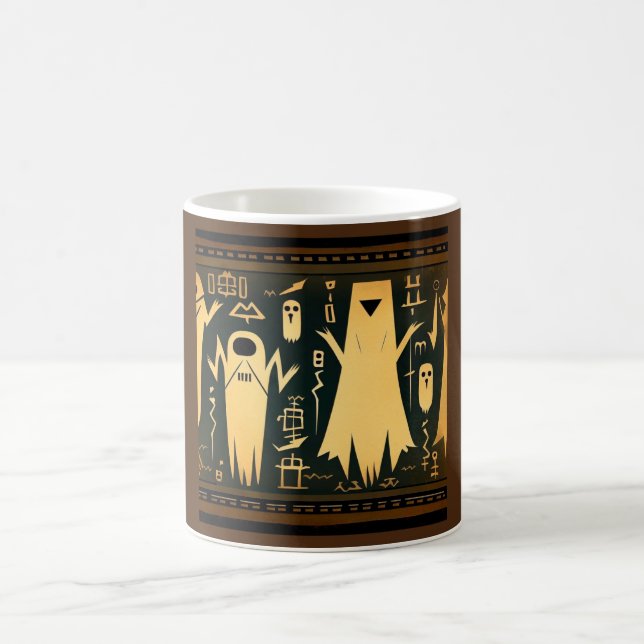 Fantasy Egyptian Ghosts Halloween 3 Coffee Mug (Center)