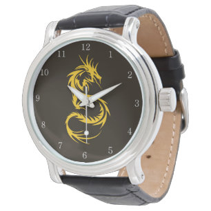 Fantasy Elegant Dragon of Gold Watch