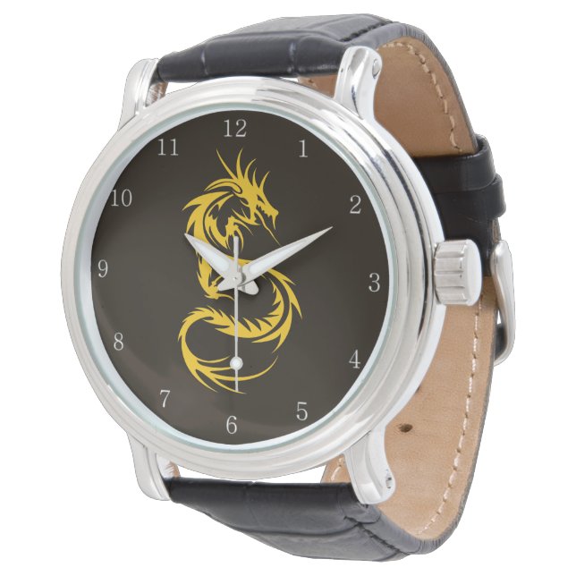 Fantasy Elegant Dragon of Gold Watch (Angled)