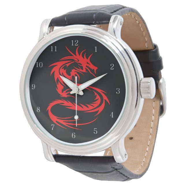 Fantasy Elegant  Red Dragon Watch (Angled)