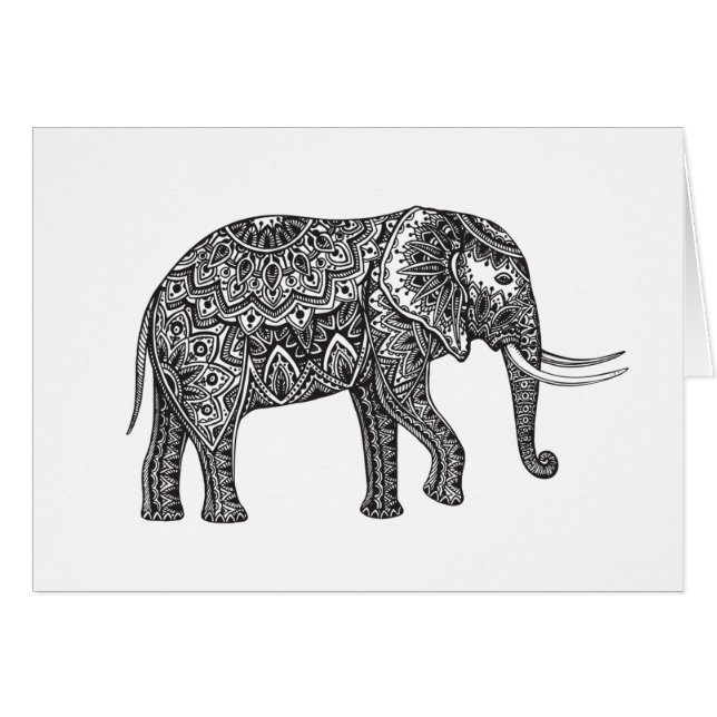 Fantasy Elephant Doodle (Front Horizontal)