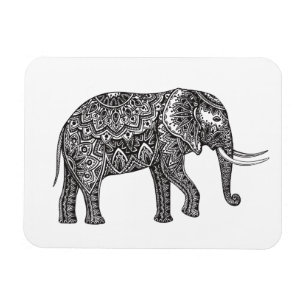 Fantasy Elephant Doodle Magnet