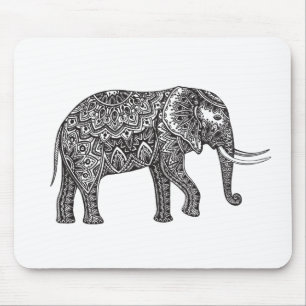 Fantasy Elephant Doodle Mouse Mat