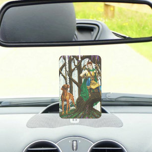 Fantasy Elf Archer Vizsla Dog Enchanted Forest Car Air Freshener
