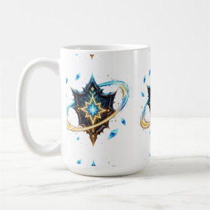 Fantasy Emblem with Floating Blades – Magical Ener Coffee Mug