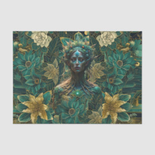 Fantasy Emerald Queens of the Forest Decoupage Tissue Paper