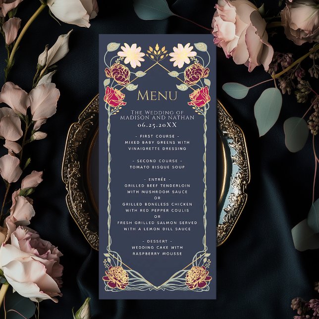 Fantasy Enchanted Floral Garden Wedding  Menu (Creator Uploaded)