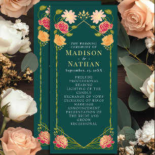 Fantasy Enchanted Floral Garden Wedding Programme