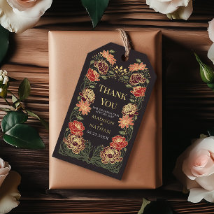 Fantasy Enchanted Floral Garden Wedding Thank You  Gift Tags