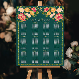 Fantasy Enchanted Floral Wedding Seating Chart