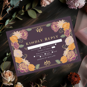 Fantasy Enchanted Flower Garden Wedding RSVP