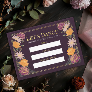 Fantasy Enchanted Garden Wedding Song Request Enclosure Card