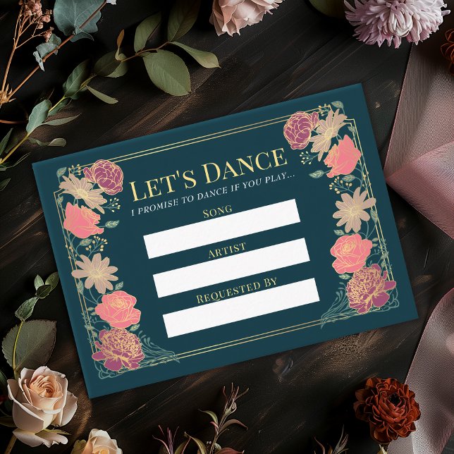 Fantasy Enchanted Garden Wedding Song Request Enclosure Card (Creator Uploaded)